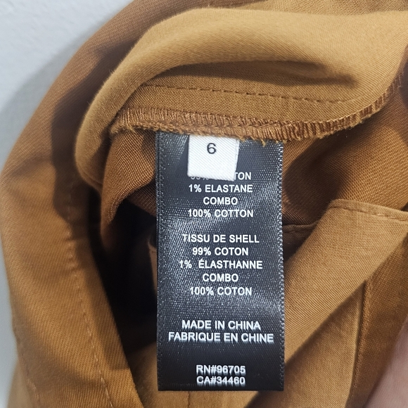 Rebecca‎ Taylor Women's Rust Orange High Rise Cropped Pleated Pants Size 6 - Picture 5 of 8